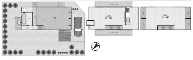 高槻市安岡寺町5丁目　店舗付住宅 間取り図