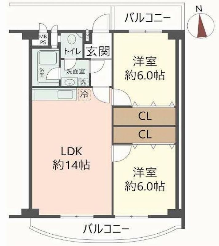 南茨木ハイタウン美沢A棟  間取り図