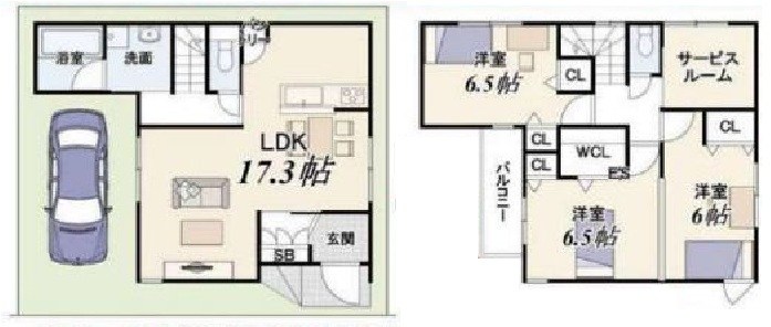高槻市明野町 建築条件付売土地 間取り図