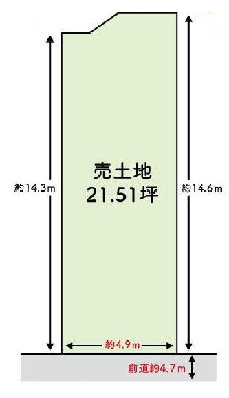 高槻市野田3丁目　売土地 間取り図