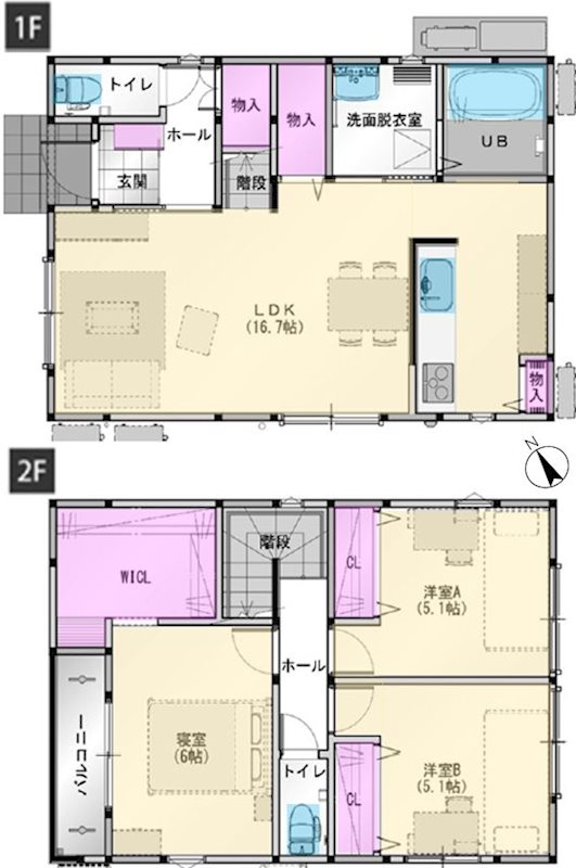 茄子作4丁目限定1邸新築分譲住宅 間取り図