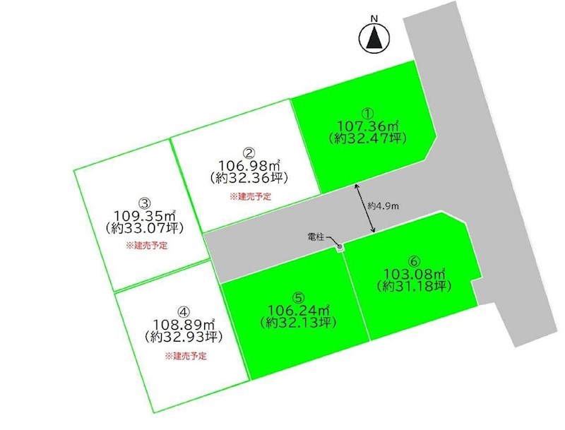 摂津市鳥飼西4丁目　売土地　6号地 間取り図