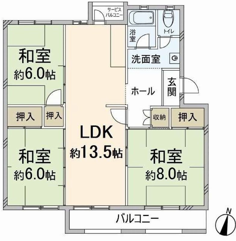 茨木郡山住宅Ａ12棟 間取り図
