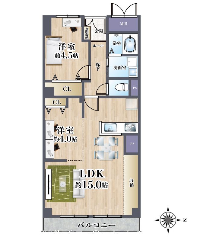 関大前スカイハイツC棟　 間取り図