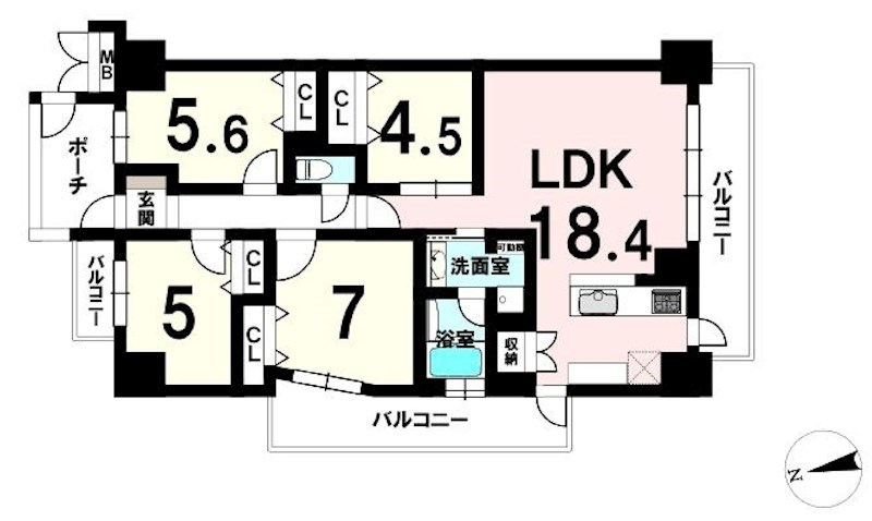 パレ千里 間取り図