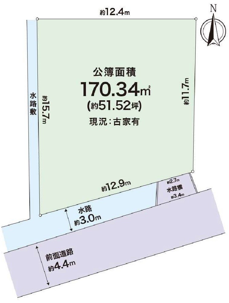 高槻市唐崎中4丁目　売土地 間取り図