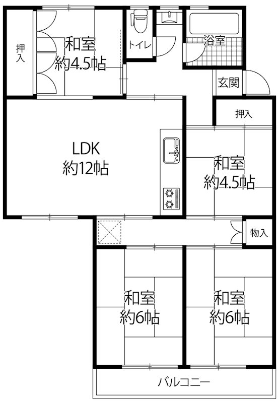 平田住宅第4号棟  間取り図