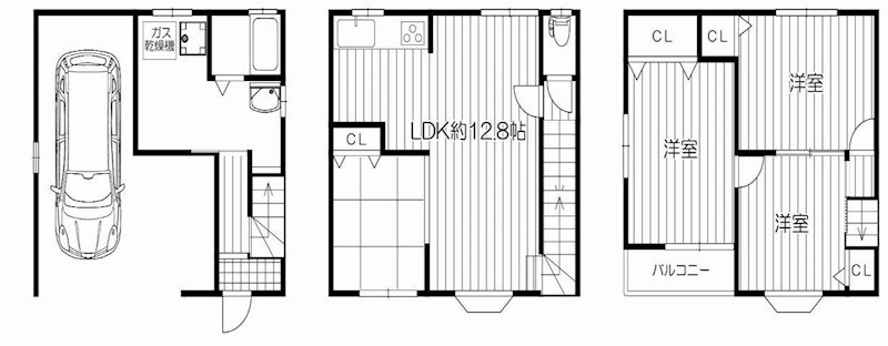 摂津市三島3丁目　中古一戸建 間取り図