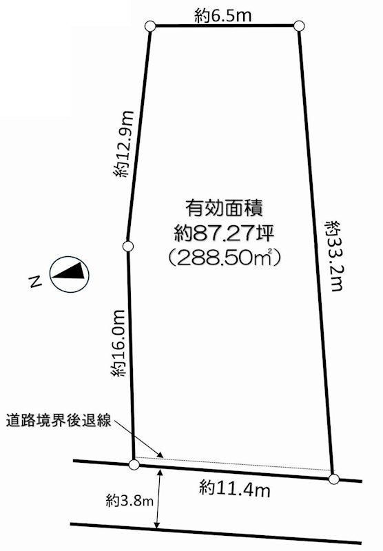 茨木市東太田2丁目　売土地 間取り図