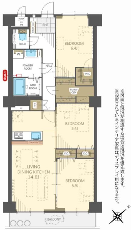 ライオンズマンション枚方 間取り図