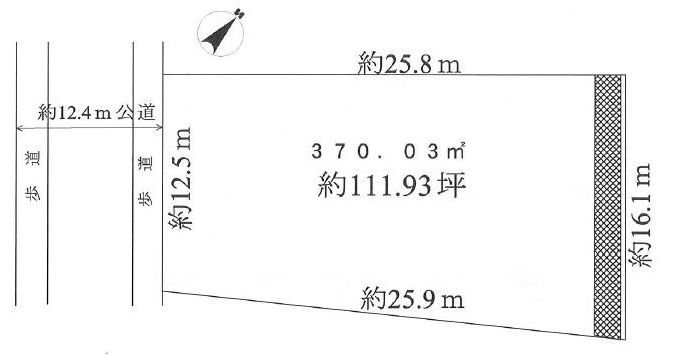 高槻市日吉台一番町 売土地 間取り図