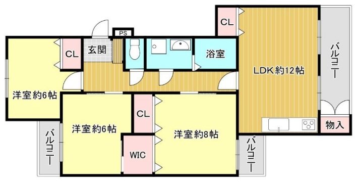 枚方三矢第一次住宅参号棟 間取り図