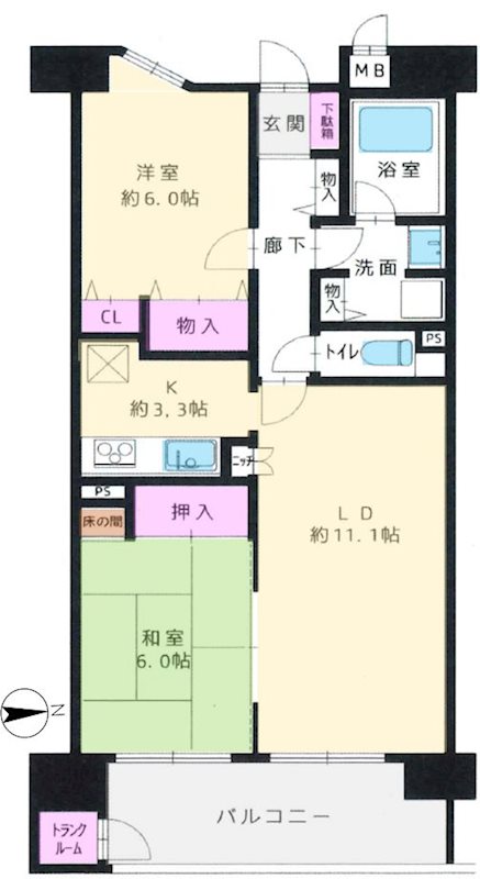 ダイアパレス枚方サウスピア 間取り図
