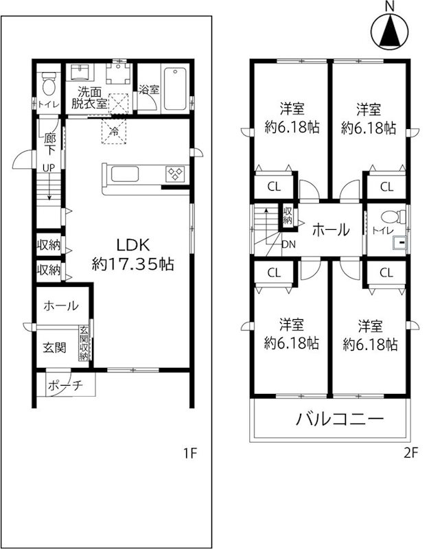 茨木市鮎川3丁目　中古一戸建（未入居物件）　1号地 間取り図