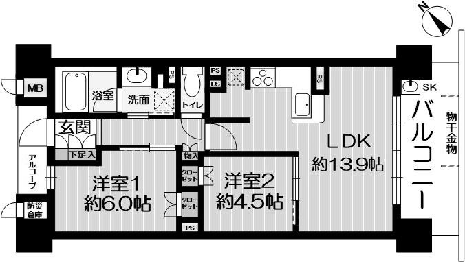 ブランニード阪急水無瀬 間取り図