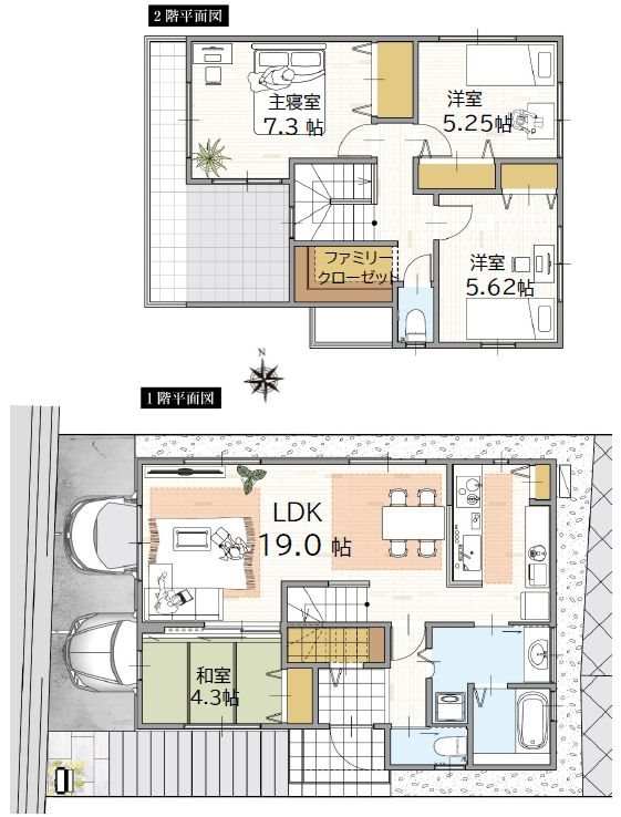 クリアコート枚方香里ケ丘 17号地 間取り図