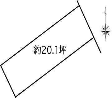 島本町東大寺2丁目 売土地 間取り図
