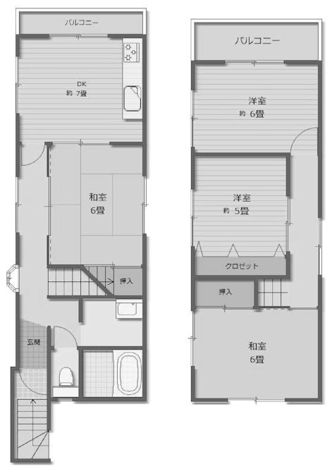 島本町東大寺2丁目 中古一戸建 間取り図