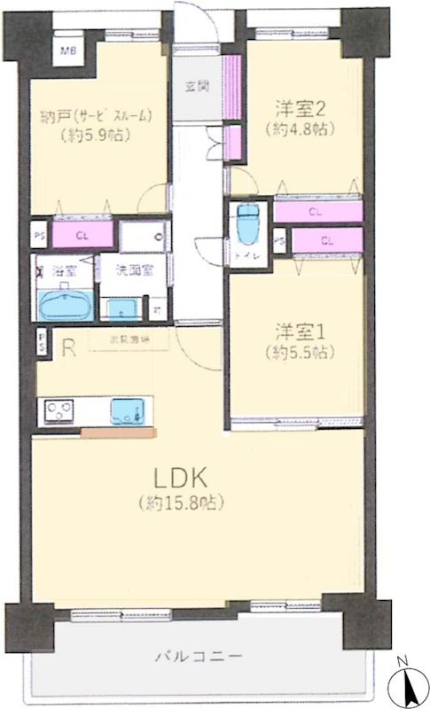 ランフォルセ香里園 間取り図