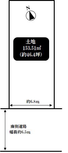 茨木市北春日丘1丁目　売土地  間取り図