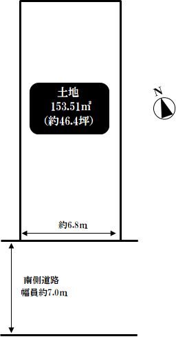 茨木市北春日丘1丁目　売土地  間取り図