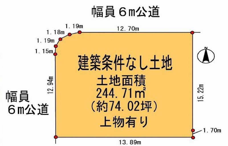 茨木市山手台5丁目　売土地　 間取り図