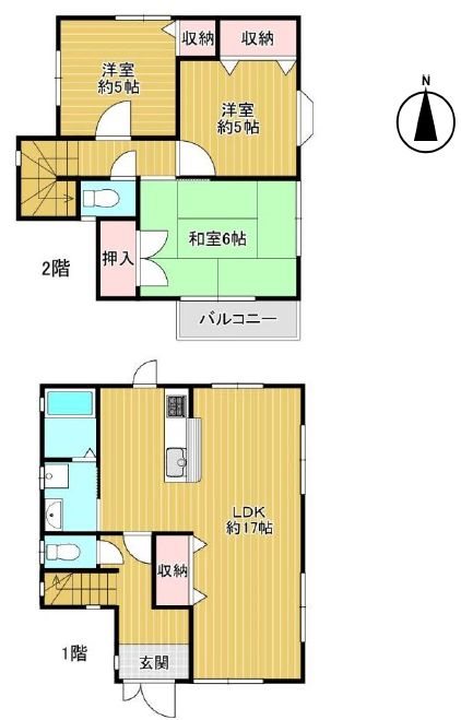 長尾東町3丁目一戸建（再生住宅） 間取り図