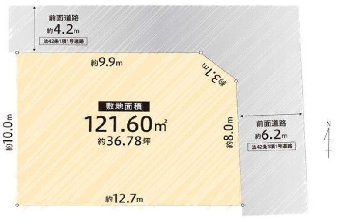 高槻市西冠2丁目　売土地 間取り図