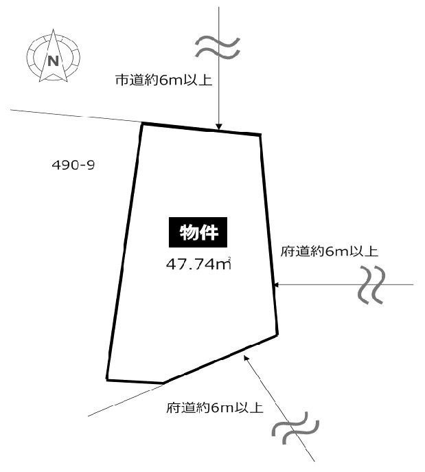 高槻市西冠3丁目 売土地 間取り図