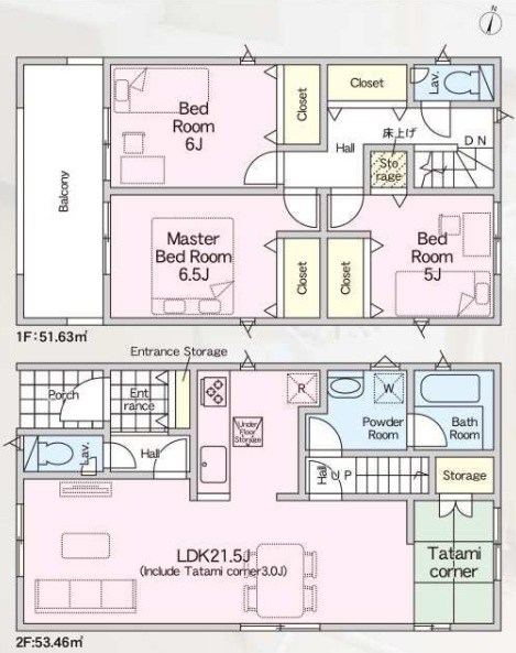 高槻市野田1丁目4号棟 新築一戸建 間取り図