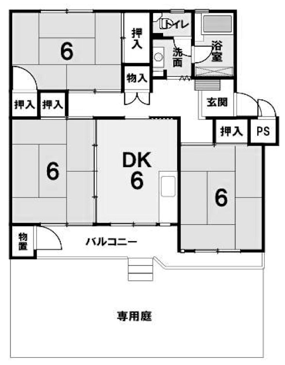 水無瀬青葉ハイツ11号棟 間取り図
