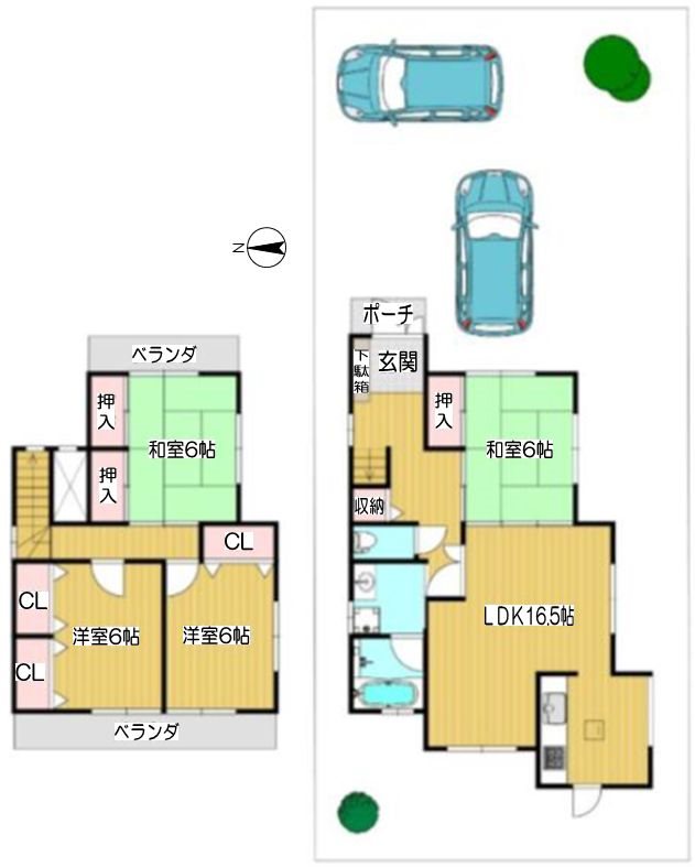 牧野本町2丁目一戸建（再生住宅） 間取り図