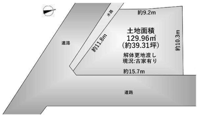 島本町東大寺3丁目 売土地 間取り図