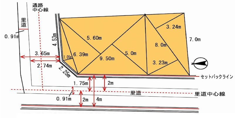 茨木市総持寺1丁目　売土地 間取り図