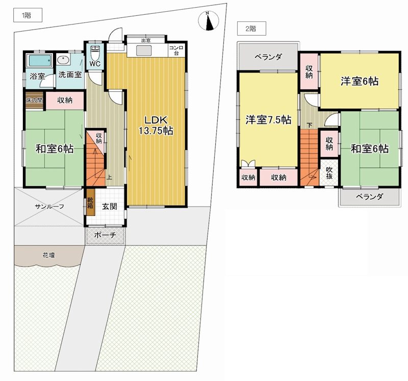 茨木市田中町 中古一戸建  間取り図