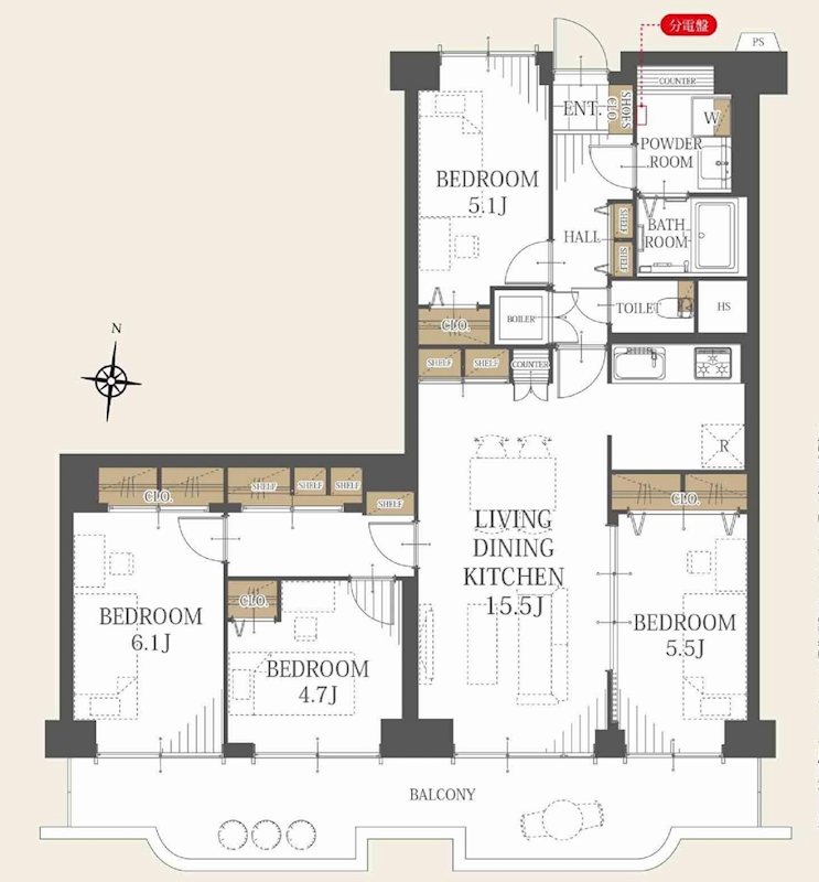 シャルム茨木  間取り図