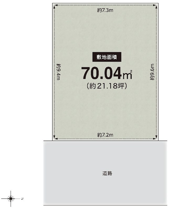 高槻市城南町1丁目　売土地 間取り図