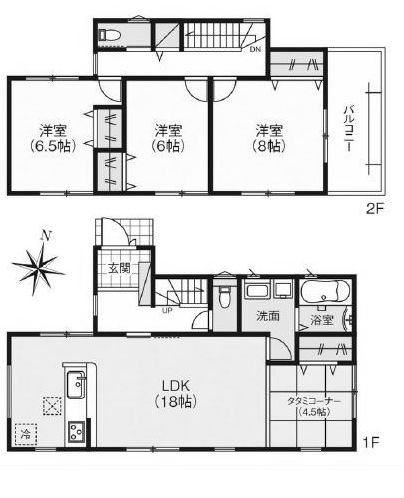 高槻市日吉台七番町　新築一戸建 間取り図