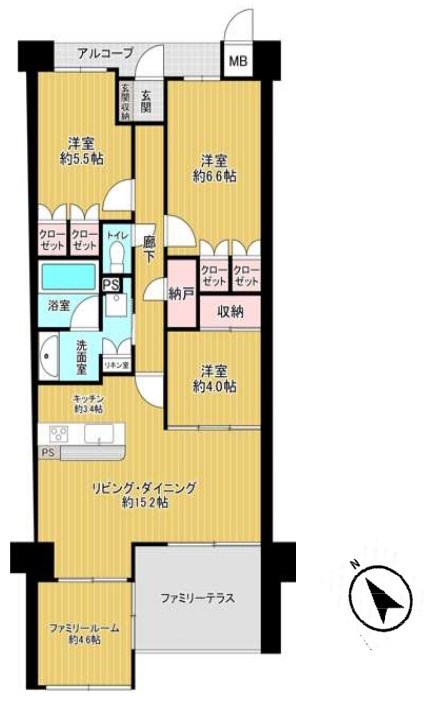 BELISTA香里ケ丘 間取り図