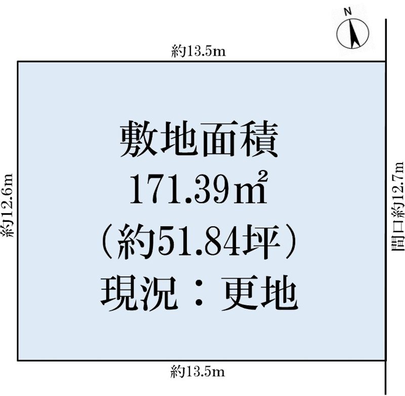 高槻市東上牧3丁目　売土地 間取り図