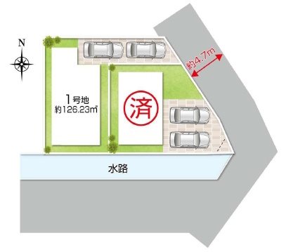 区画図 高槻市栄町1丁目 建築条件付売土地 その他