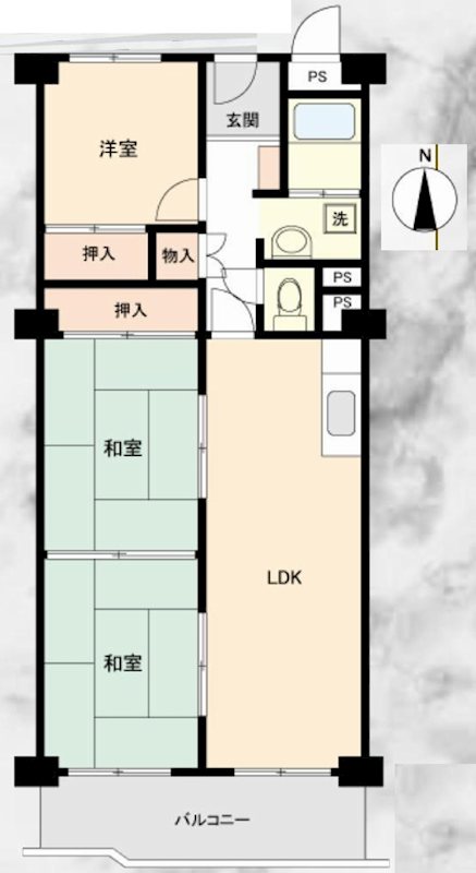 春日丘グリーンハイツA棟   間取り図