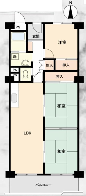 春日丘グリーンハイツA棟   間取り図