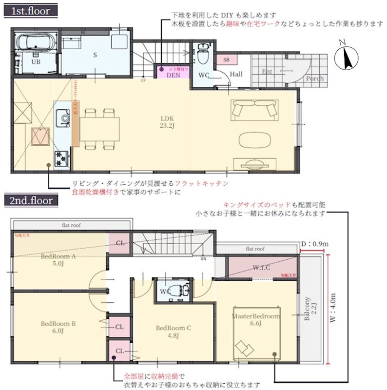 菅相塚町新築2区画分譲地内限定1邸1号棟 間取り図