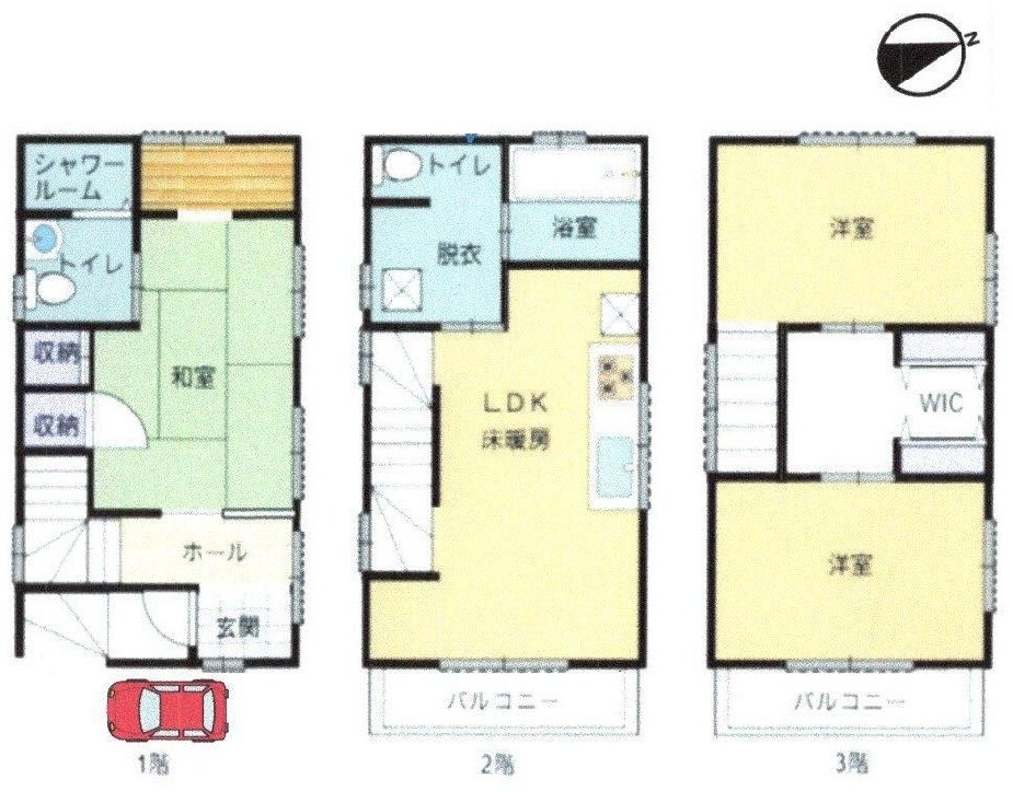 高槻市東五百住町1丁目　中古一戸建 間取り図