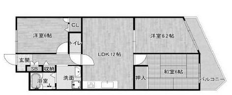ウェルシーコート富田 間取り図