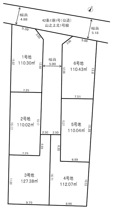 ヴェル・タウン山之上北町全6区画建築条件付き土地 3号地 間取り図