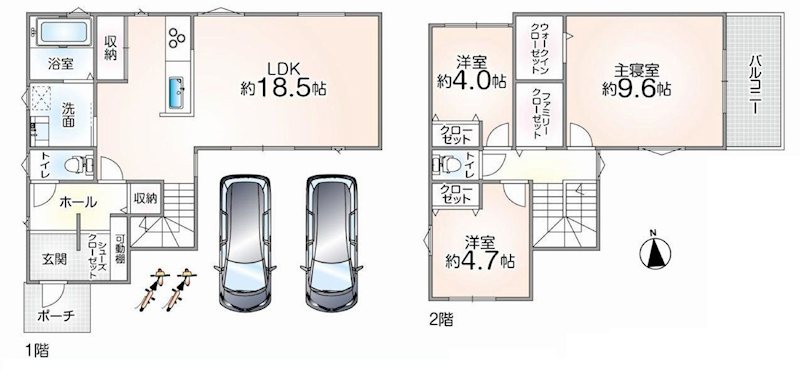 茨木市大同町 中古一戸建 間取り図