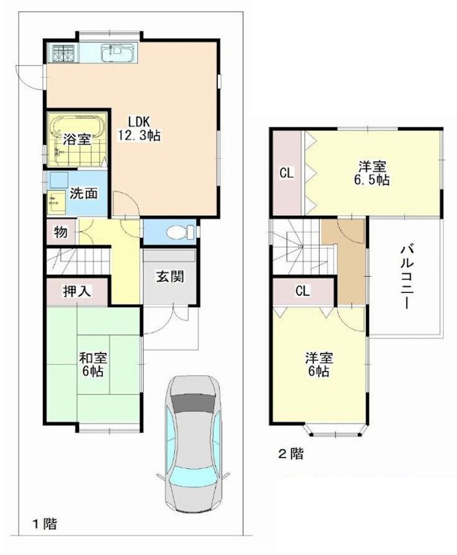 茨木市中津町　中古一戸建 間取り図