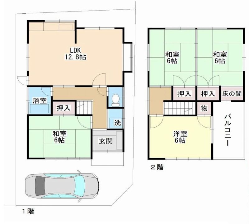茨木市総持寺1丁目　中古一戸建 間取り図